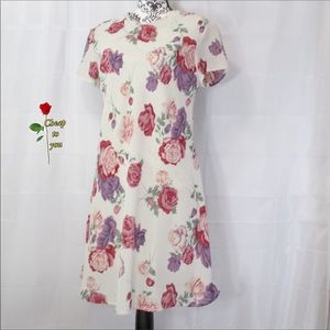 LA BELLE VINTAGE FLORAL PRINT DRESS SIZE L…